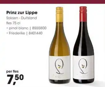 HANOS Prinz zur lippe saksen - duitsland 75cl aanbieding