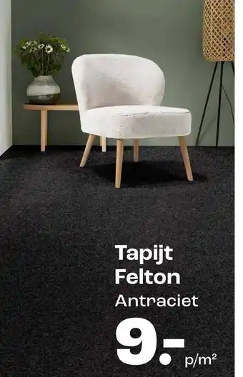 Kwantum Tapijt Felton Antraciet aanbieding