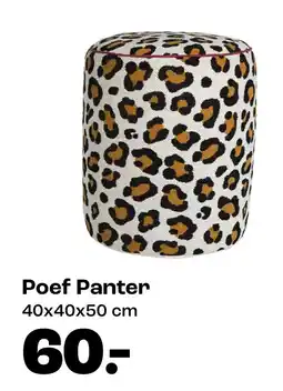 Kwantum Poef Panter aanbieding