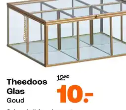 Kwantum Theedoos Glas Goud aanbieding