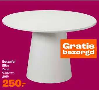 Kwantum Eettafel Elba Zand aanbieding