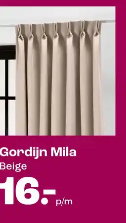 Kwantum Gordijn Mila Beige aanbieding