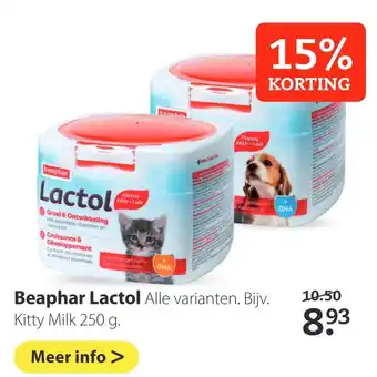 Pets Place Beaphar lactol 250 gram aanbieding