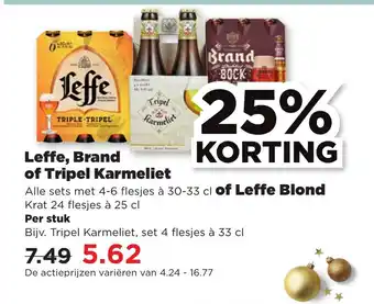 PLUS Leffe, Brand of Tripel Karmeliet aanbieding