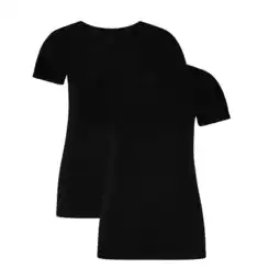ANWB Bamboo Basics KATE T-shirts 2-pack Dames Zwart aanbieding