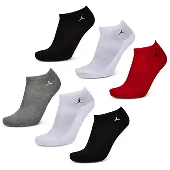 Foot Locker Jordan Kids Ankle 6 Pack Sokken Unisex - Rood - Maat 39 - 42 aanbieding