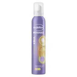 Plein.nl 7,50 voucher2+1 gratis: Andrélon Mousse Perfecte Krul 200 aanbieding
