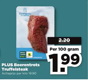 PLUS Boerentrots Truffelsteak 100 gram aanbieding