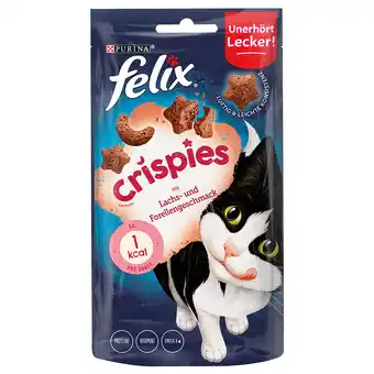 Zooplus 2 + 1 Gratis! Felix Kattensnacks of Soepen - Crispies: Zalm en Forel (3 x 45 g) aanbieding