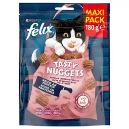 Zooplus 2 + 1 Gratis! Felix Kattensnacks of Soepen - Nuggets Zalm en Forel (3 x 180 g) aanbieding