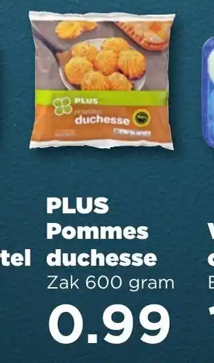 PLUS Pommes duchesse zak 600 gram aanbieding