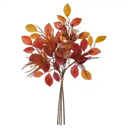 IKEA HÖstagille boeket: rijke herfstkleuren, kunstbloemen, gerecyclede materialen, natuurlijke vorm aanbieding
