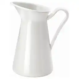 IKEA Een witte sockerÄrt emaille kan met een handvat, geschikt voor water of decoratief gebruik aanbieding