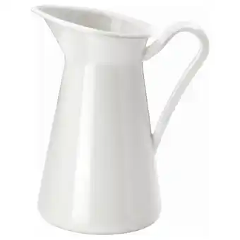 IKEA Een witte sockerÄrt emaille kan met een handvat, geschikt voor water of decoratief gebruik aanbieding