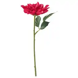 IKEA Smycka nepbloem, felroze dahlia, groene bladeren, plastic, levensecht aanbieding