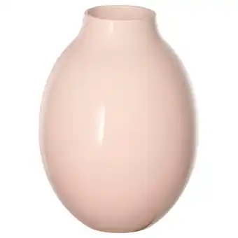 IKEA BlodbjÖrk vaas: lichtroze, rond steengoed met smalle hals, romantisch decor aanbieding