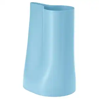 IKEA Chilifrukt blauwe vaas/gieter, lichtblauw, gebogen design, gegalvaniseerd staal aanbieding