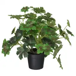 IKEA Zwarte potplant met groene bladeren. Realistisch ontwerp, gemaakt van gerecycled plastic aanbieding