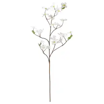 IKEA Witte kunstmatige kornoelje tak met bloemen, gemaakt van gerecycled plastic aanbieding