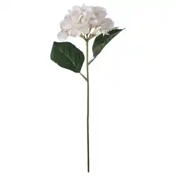 IKEA Smycka witte kunstbloem, met groene bladeren op een buigbare steel aanbieding