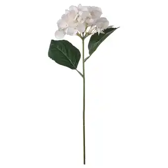 IKEA Smycka witte kunstbloem, met groene bladeren op een buigbare steel aanbieding