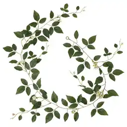 IKEA Smycka: kunstmatige groene plantenkrans, gerecycled plastic, levensechte bladeren, binnen/buiten aanbieding