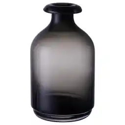 IKEA ÅtgÅng zwarte glazen vaas. Handgeblazen, cilindrische vorm met brede mond aanbieding