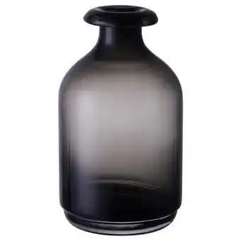 IKEA ÅtgÅng zwarte glazen vaas. Handgeblazen, cilindrische vorm met brede mond aanbieding