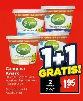 Vomar Voordeelmarkt Campina Kwark aanbieding