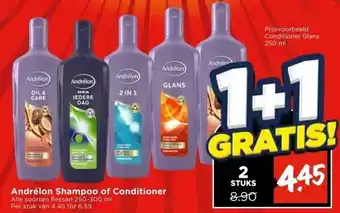 Vomar Voordeelmarkt Andrélon Shampoo of Conditioner aanbieding