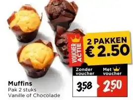 Vomar Voordeelmarkt Muffins aanbieding