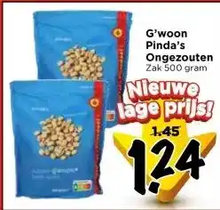 Vomar Voordeelmarkt G'woon Pinda's Ongezouten aanbieding