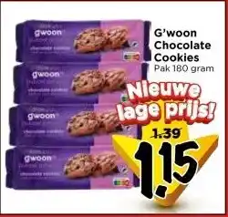 Vomar Voordeelmarkt G'woon Chocolate Cookies aanbieding