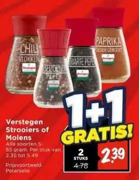 Vomar Voordeelmarkt Verstegen Strooiers of Molens aanbieding