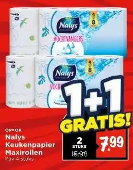 Vomar Voordeelmarkt Nalys Keukenpapier Maxirollen aanbieding