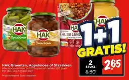 Vomar Voordeelmarkt HAK Groenten, Appelmoes of Stazakken aanbieding