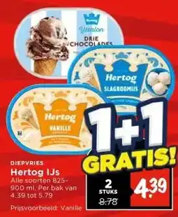 Vomar Voordeelmarkt Hertog IJs aanbieding