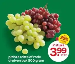 Spar pitloze witte of rode druiven bak aanbieding