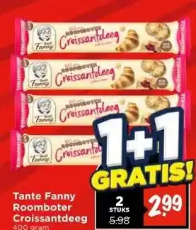 Vomar Voordeelmarkt Tante Fanny Roomboter Croissantdeeg aanbieding