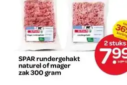 Spar SPAR rundergehakt naturel of mager zak aanbieding