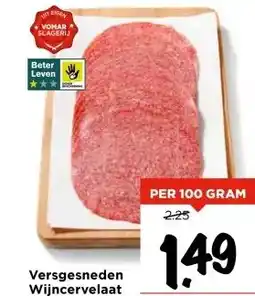 Vomar Voordeelmarkt Versgesneden Wijncervelaat aanbieding