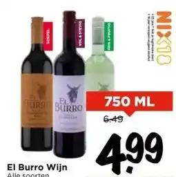 Vomar Voordeelmarkt El Burro Wijn aanbieding