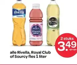 Spar alle Rivella, Royal Club of Sourcy fles aanbieding