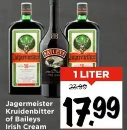 Vomar Voordeelmarkt Jagermeister Kruidenbitter of Baileys Irish Cream aanbieding