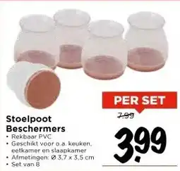 Vomar Voordeelmarkt Stoelpoot Beschermers Rekbaar PVC aanbieding