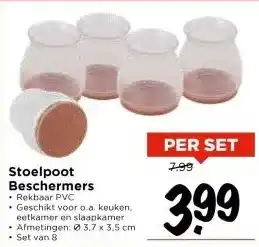 Vomar Voordeelmarkt Stoelpoot Beschermers Rekbaar PVC aanbieding