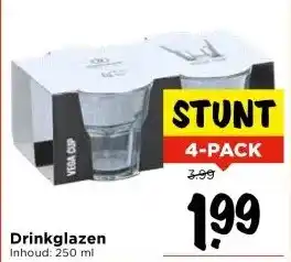 Vomar Voordeelmarkt Drinkglazen aanbieding