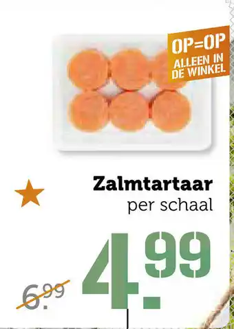 Coop Zalmtartaar aanbieding