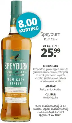 Mitra Speyburn Rum Cask aanbieding