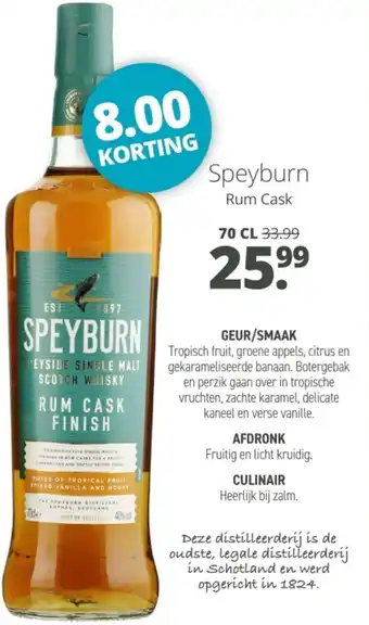 Mitra Speyburn Rum Cask aanbieding